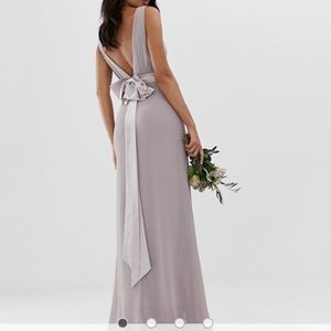 ASOS Sateen Bow Back Maxi Dress